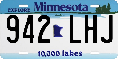 MN license plate 942LHJ