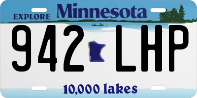 MN license plate 942LHP