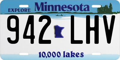 MN license plate 942LHV