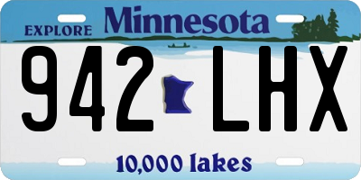 MN license plate 942LHX