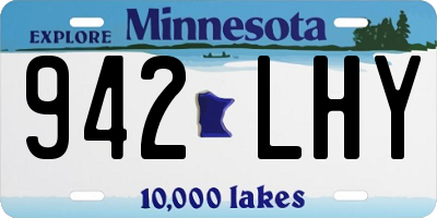 MN license plate 942LHY