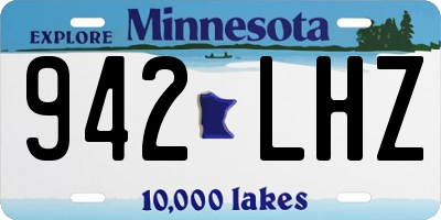 MN license plate 942LHZ