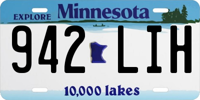 MN license plate 942LIH