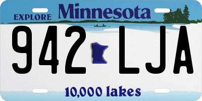 MN license plate 942LJA