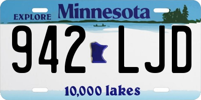 MN license plate 942LJD