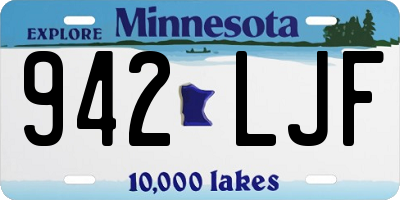 MN license plate 942LJF