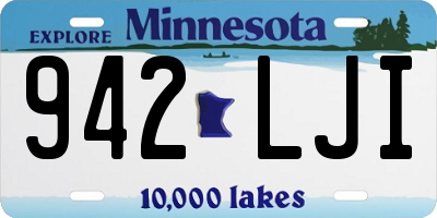 MN license plate 942LJI