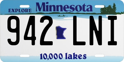 MN license plate 942LNI