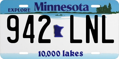 MN license plate 942LNL