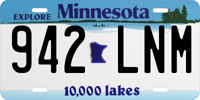 MN license plate 942LNM