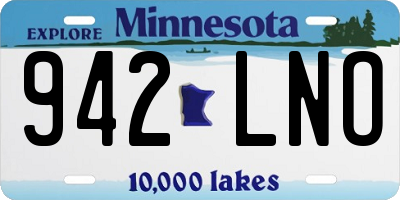 MN license plate 942LNO