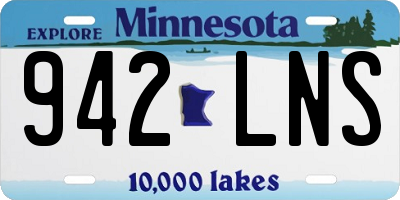 MN license plate 942LNS