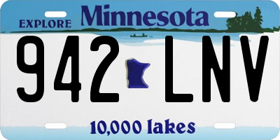 MN license plate 942LNV