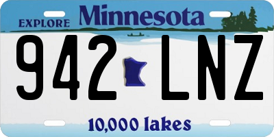 MN license plate 942LNZ