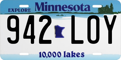 MN license plate 942LOY