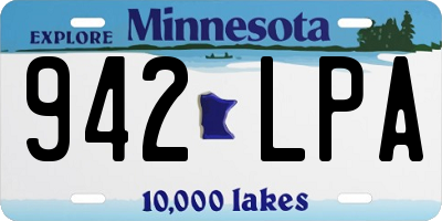 MN license plate 942LPA