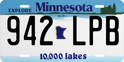 MN license plate 942LPB