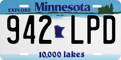 MN license plate 942LPD