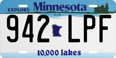 MN license plate 942LPF
