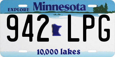MN license plate 942LPG