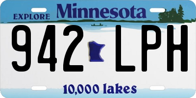 MN license plate 942LPH
