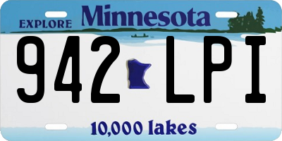 MN license plate 942LPI