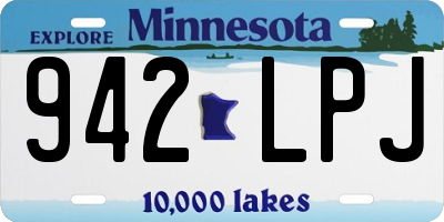 MN license plate 942LPJ