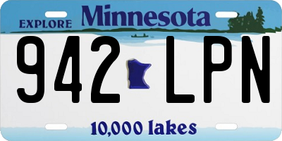 MN license plate 942LPN