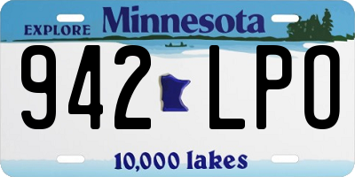 MN license plate 942LPO