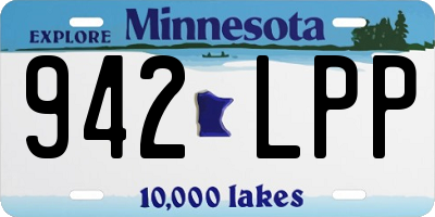 MN license plate 942LPP