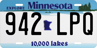 MN license plate 942LPQ