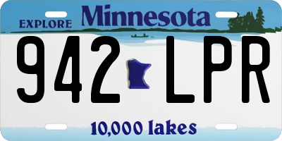 MN license plate 942LPR
