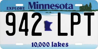 MN license plate 942LPT