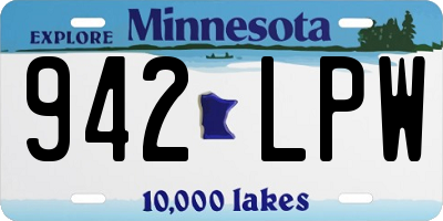 MN license plate 942LPW