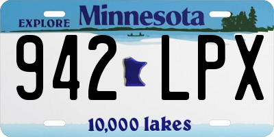 MN license plate 942LPX