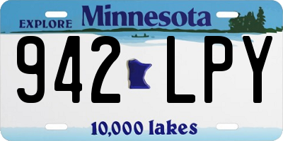 MN license plate 942LPY