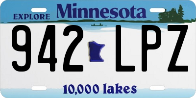 MN license plate 942LPZ