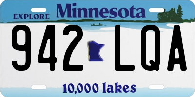MN license plate 942LQA