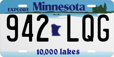 MN license plate 942LQG