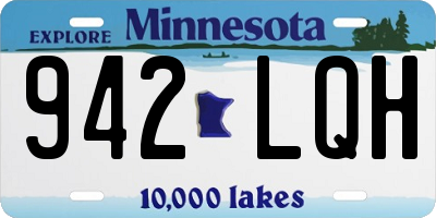 MN license plate 942LQH