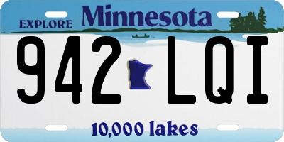 MN license plate 942LQI