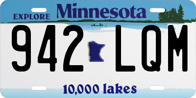 MN license plate 942LQM