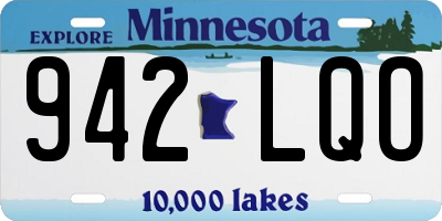 MN license plate 942LQO