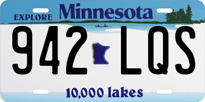 MN license plate 942LQS
