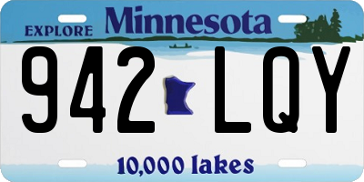MN license plate 942LQY