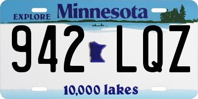 MN license plate 942LQZ