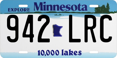 MN license plate 942LRC