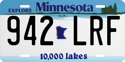 MN license plate 942LRF