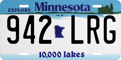 MN license plate 942LRG