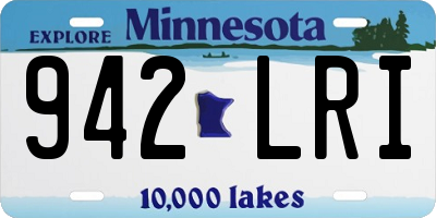 MN license plate 942LRI